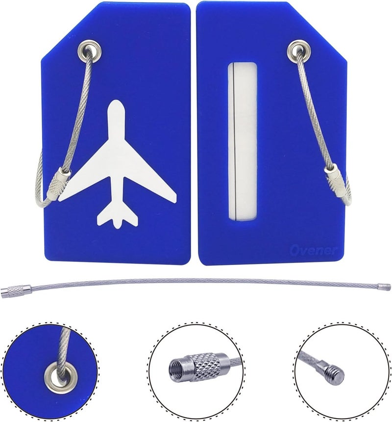 Ovener Silicone Luggage Tag with Name ID Card Perfect to Quickly Spot Luggage Suitcase - Image 2
